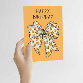 Cartão Laranja Arco Coqueteira Whimsical Qualquer Ocasião