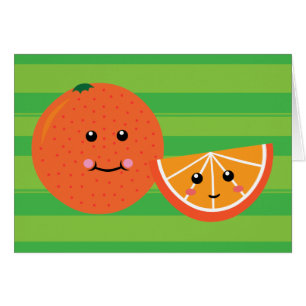 Cartão Laranja-branca