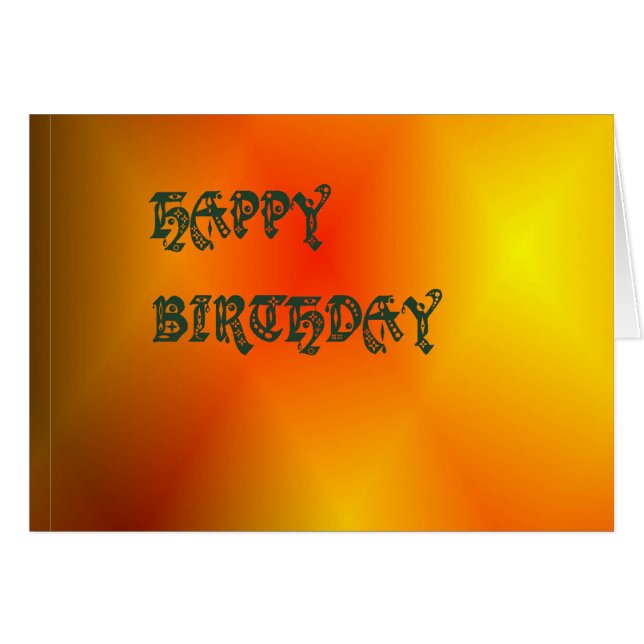 Cartão Laranja Brilhante (Frente Horizontal)