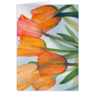 Cartão Laranja Citrus Tulips