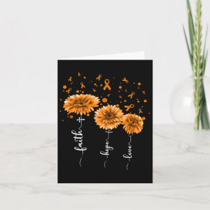 Cartão Laranja Daisy Flower Leucemia Consciência
