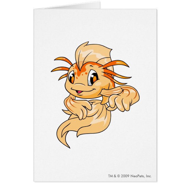 Cartão Laranja de Koi (Frente)