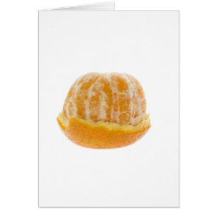 Cartão Laranja de mandarina descascada