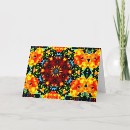 Cartão Laranja Floral