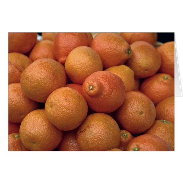 Cartão Laranjas Estado-crescidas saborosos (Frente Horizontal)