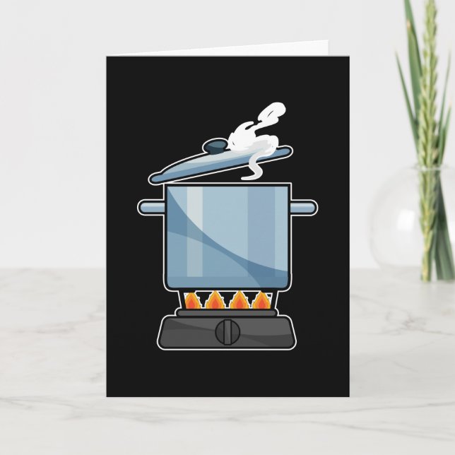 Cartão Lareira com panela e tampa (Frente)