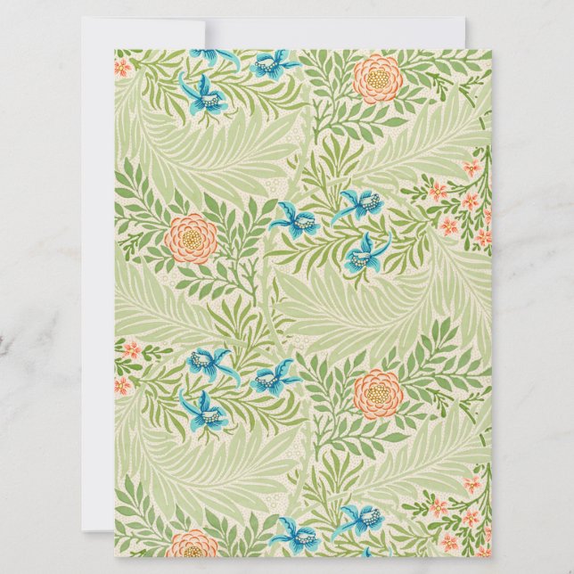 Cartão Larkspur Pattern (por William Morris) (Frente)