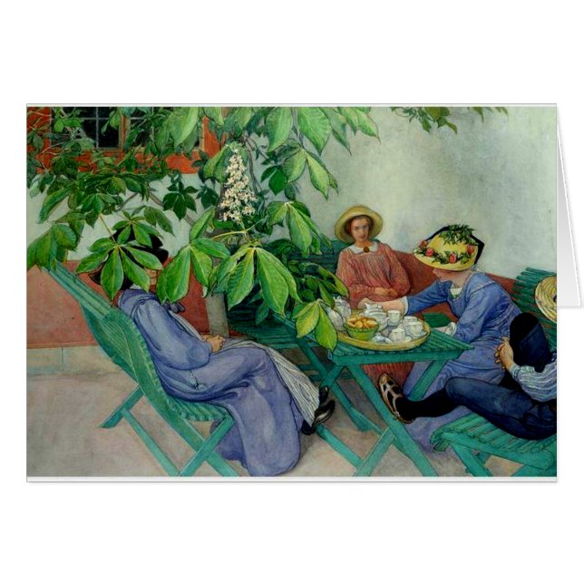 Cartão Larsson - Sob a árvore de castanha (Frente Horizontal)