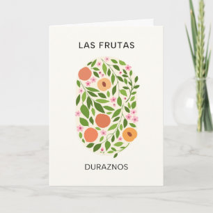 Cartão Las Frutas: Duraznos - Mercado de Pêssegos