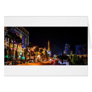 Cartão Las Vegas Night Lights Strip Eiffel Tower Casino