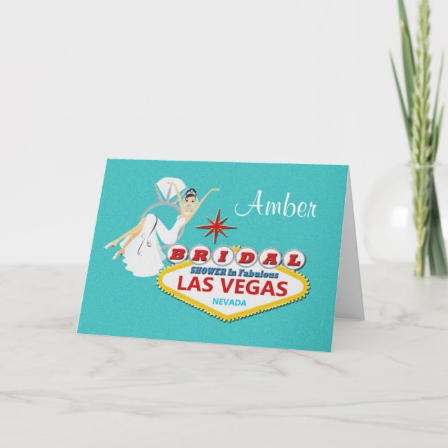 Cartão Las Vegas personalizado de CHÁ DE PANELA (Frente)