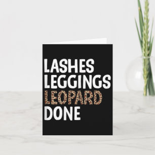 Cartão Lashes Leggings Leopardo Fogueira Fora de outono