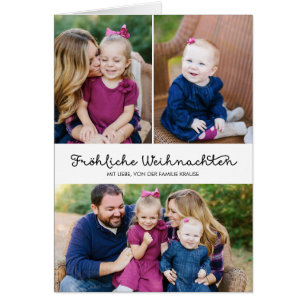 Cartão Lässige Handschrift Weihnachtsklappgruß