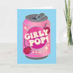 Cartão Lata de Refrigerante Rosa Cereja Pop Feminina Ro