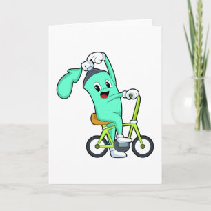 Cartão Lata de spray com Bicicleta
