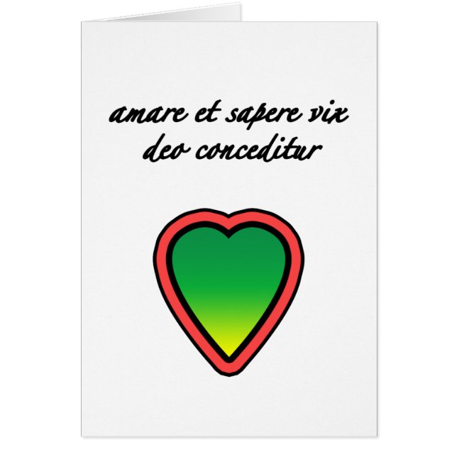 Cartão Latim - Lover (Frente)