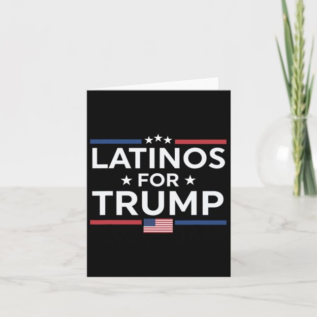 Cartão Latinos Para Trump 2024 - Presidente Eleitoral Tru (Frente)