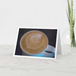 Cartão Latte Leaf Caffeine Addicto Café Vazio Lover