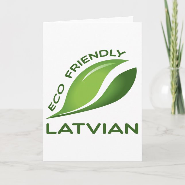 Cartão Latvian. amigável de Eco (Frente)