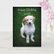 Cartão Laura Happy Birthday Ouro Doodle Puppy (Orchid)