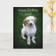 Cartão Laura Happy Birthday Ouro Doodle Puppy (Yellow Flower)