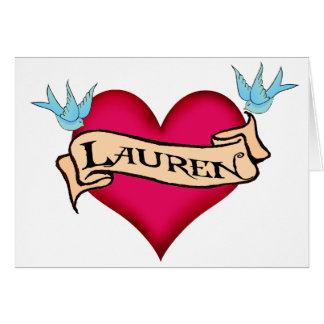 Cartão Lauren - t-shirt & presentes feitos sob encomenda
