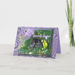 Cartão Lav-Butterfly Secret Sister- or any ocassion
