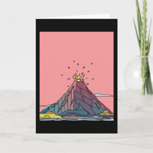 Cartão Lava de Erupção vulcânica e Erupção Volcânic