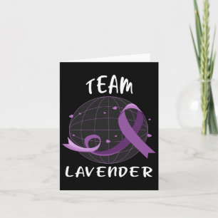 Cartão Lavanda De Equipe Para O Cancer Do Mundo De Consci