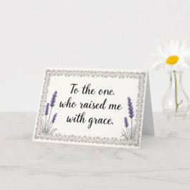 Cartão Lavanda Frame me criou com a Mãe Grace