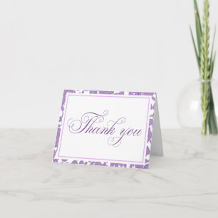 Cartão Lavanda Lace Obrigado Vazio Card