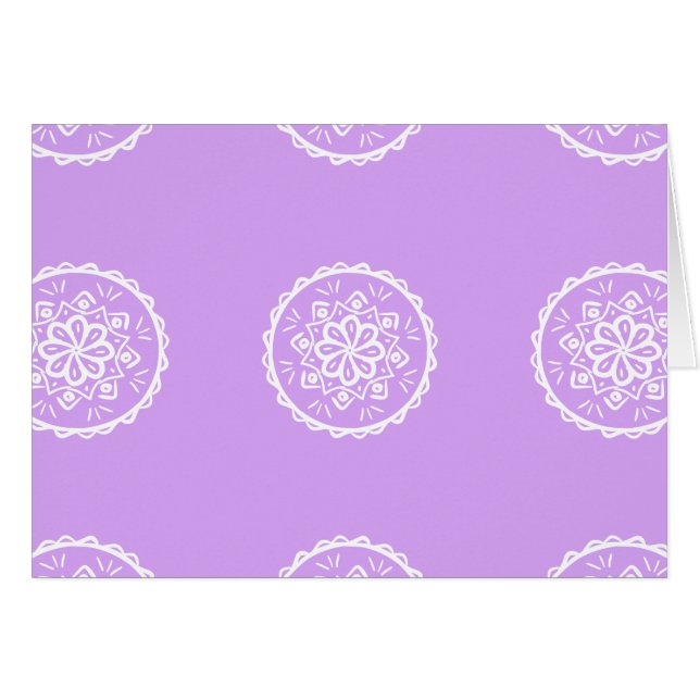 Cartão Lavanda Mandala (Frente Horizontal)