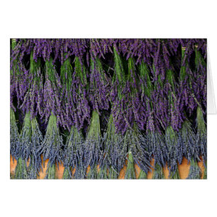 Cartão Lavanda no rack de secagem