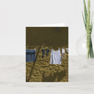 Cartão lavanderia ao longo do camino