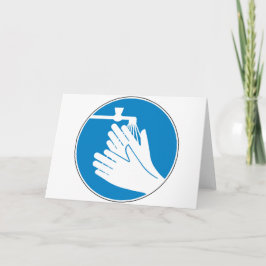 Cartão Lave as mãos (saúde e segurança) (higiene)