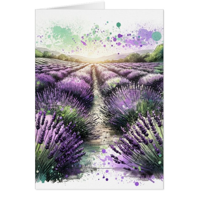 Cartão Lavender Bloom Serenity  (Frente)