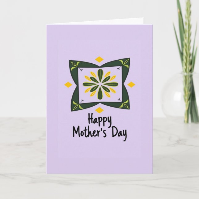 Cartão Lavender Mothers Day Blossom Card (Frente)