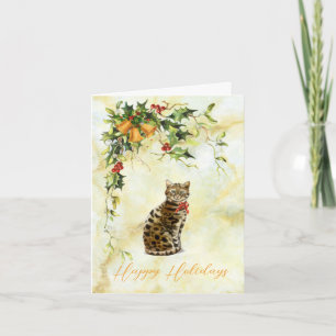 Cartão Lavish Christmas Garland Card from the Cat