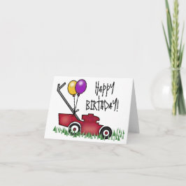 Cartão Lawn Mower Happy Birthday (dentro vazio)