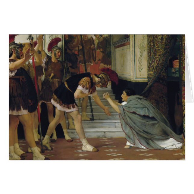 Cartão Lawrence Alma-Tadema - Proclamando Claudius (Frente Horizontal)