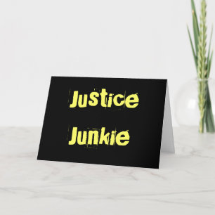 Cartão Lawyer Birthday   Justice Junkie Nickname Joke