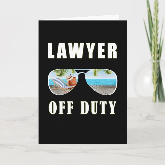 Cartão Lawyer off duty sunglasses palm beach vacation (Frente)