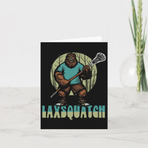 Cartão Laxsquatch! Jogador de Lacrosse Bigfoot Sasquatc