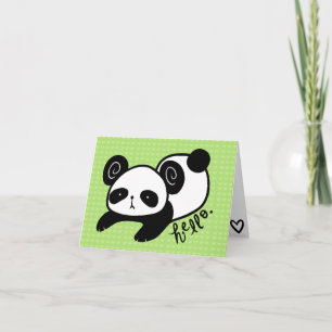 Cartão lazy panda blank notecards