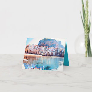 Cartão ldp CEFALU - Sicília - praia - panorama