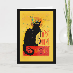 Cartão Le Chat Noir Happy Birthday