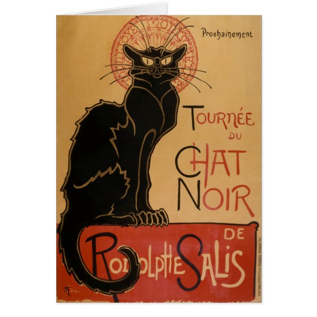 Cartão Le chat Noir - Steinlen (Frente)