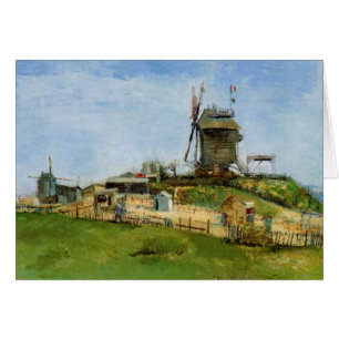 Cartão Le Moulin de la Galette por Vincent van Gogh