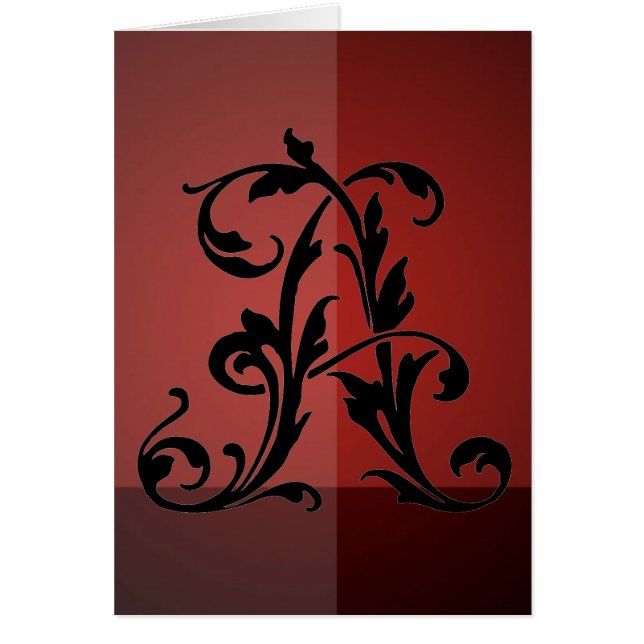 Cartão Leaf - Letra A (Frente)