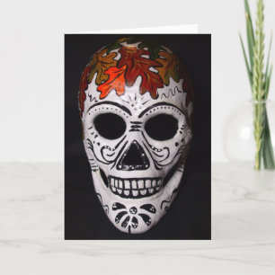 Cartão Leaf Skull Mask